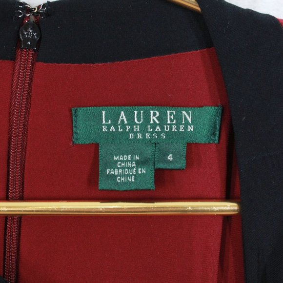 Ralph Lauren Red Sleeveless Snap Detailed Ruched Slimming Sheath Dress Size 4 - Picture 6 of 13